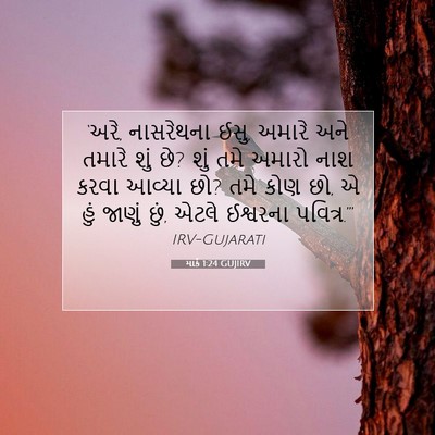 Picture 07 - માર્ક 1:24 GUJIRV - ‘અરે, નાસરેથના ઈસુ, - Bible Verse Picture