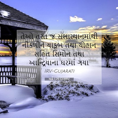 Picture 07 - માર્ક 1:29 GUJIRV - તેઓ તરત જ - Bible Verse Picture