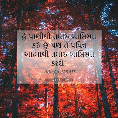 Picture 07 - માર્ક 1:8 GUJIRV - હું પાણીથી તમારું - Bible Verse Picture