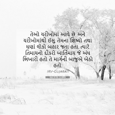 Picture 07 - માર્ક 10:46 GUJIRV - તેઓ યરીખોમાં આવે - Bible Verse Picture