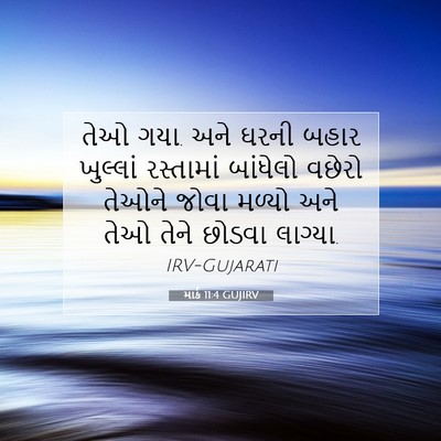Picture 07 - માર્ક 11:4 GUJIRV - તેઓ ગયા. અને ઘરની - Bible Verse Picture