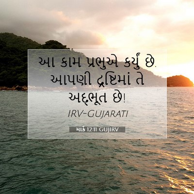 Picture 07 - માર્ક 12:11 GUJIRV - આ કામ પ્રભુએ - Bible Verse Picture