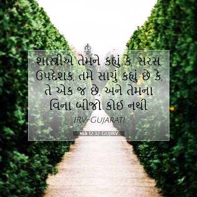 Picture 07 - માર્ક 12:32 GUJIRV - શાસ્ત્રીએ તેમને - Bible Verse Picture