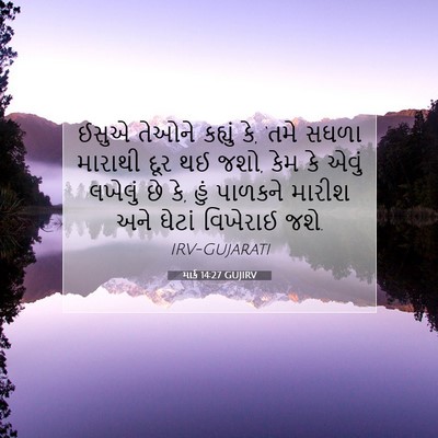 Picture 07 - માર્ક 14:27 GUJIRV - ઈસુએ તેઓને કહ્યું - Bible Verse Picture