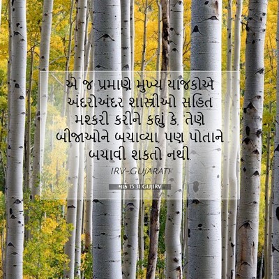 Picture 07 - માર્ક 15:31 GUJIRV - એ જ પ્રમાણે મુખ્ય - Bible Verse Picture