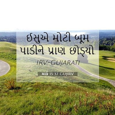 Picture 07 - માર્ક 15:37 GUJIRV - ઈસુએ મોટી બૂમ - Bible Verse Picture
