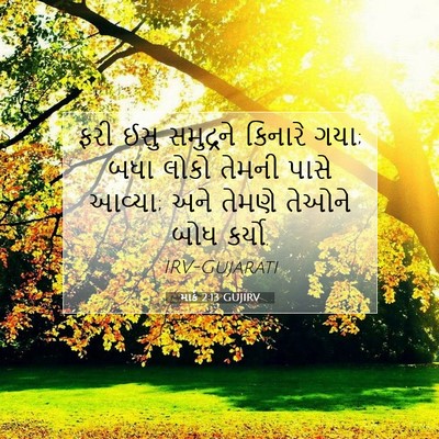 Picture 07 - માર્ક 2:13 GUJIRV - ફરી ઈસુ સમુદ્રને - Bible Verse Picture