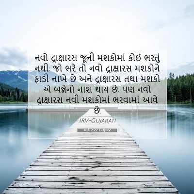 Picture 07 - માર્ક 2:22 GUJIRV - નવો દ્રાક્ષારસ - Bible Verse Picture