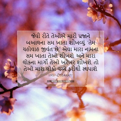 Picture 07 - યર્મિયા 12:16 GUJIRV - જેવી રીતે તેઓએ - Bible Verse Picture
