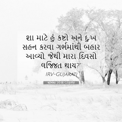 Picture 07 - યર્મિયા 20:18 GUJIRV - શા માટે હું કષ્ટો - Bible Verse Picture