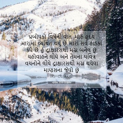Picture 07 - યર્મિયા 23:9 GUJIRV - પ્રબોધકો વિષેની - Bible Verse Picture
