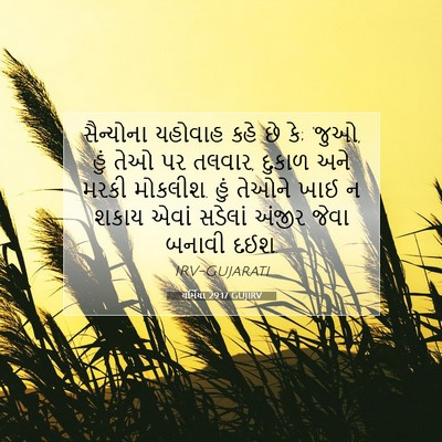 Picture 07 - યર્મિયા 29:17 GUJIRV - સૈન્યોના યહોવાહ - Bible Verse Picture