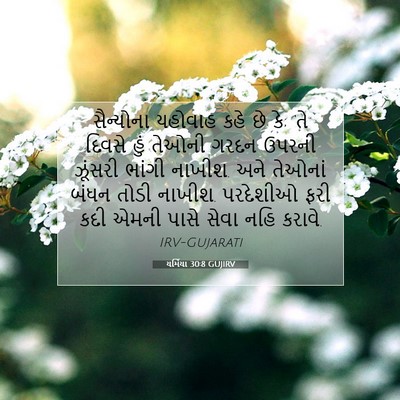 Picture 07 - યર્મિયા 30:8 GUJIRV - સૈન્યોના યહોવાહ - Bible Verse Picture