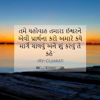 Picture 07 - યર્મિયા 42:3 GUJIRV - તમે યહોવાહ તમારા - Bible Verse Picture
