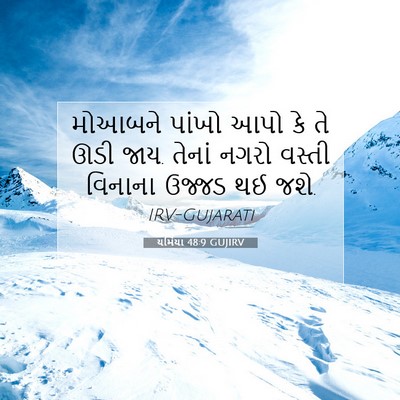Picture 07 - યર્મિયા 48:9 GUJIRV - મોઆબને પાંખો આપો - Bible Verse Picture
