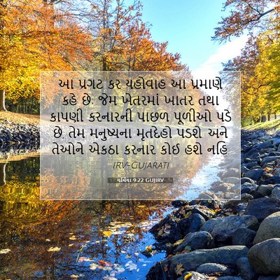 Picture 07 - યર્મિયા 9:22 GUJIRV - આ પ્રગટ કર યહોવાહ આ - Bible Verse Picture