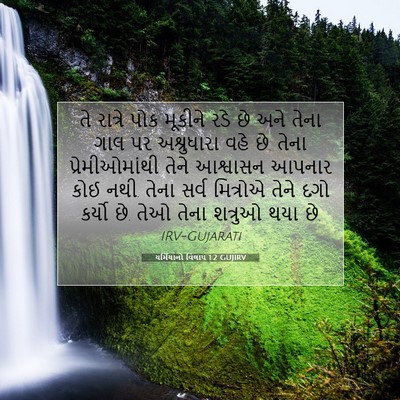 Picture 07 - યર્મિયાનો વિલાપ 1:2 GUJIRV - તે રાત્રે પોક - Bible Verse Picture