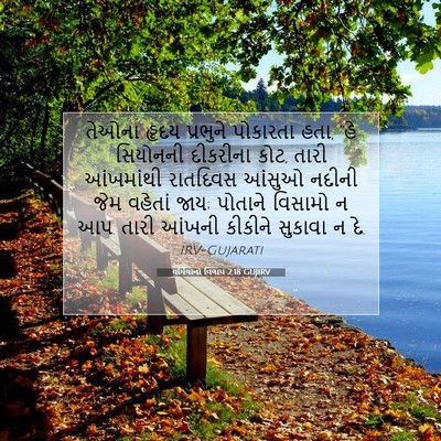 Picture 07 - યર્મિયાનો વિલાપ 2:18 GUJIRV - તેઓના હૃદય - Bible Verse Picture