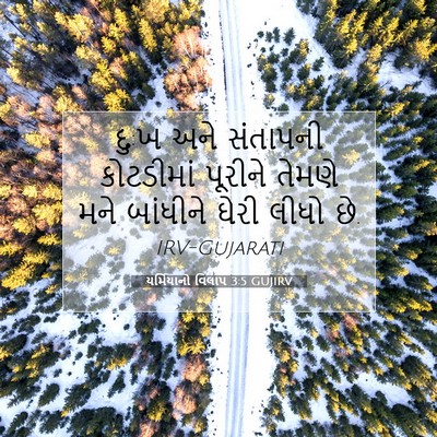 Picture 07 - યર્મિયાનો વિલાપ 3:5 GUJIRV - દુ:ખ અને સંતાપની - Bible Verse Picture