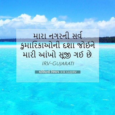 Picture 07 - યર્મિયાનો વિલાપ 3:51 GUJIRV - મારા નગરની સર્વ - Bible Verse Picture