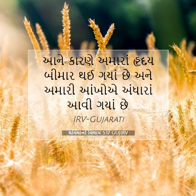 Picture 07 - યર્મિયાનો વિલાપ 5:17 GUJIRV - આને કારણે અમારાં - Bible Verse Picture