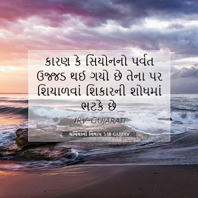 Picture 07 - યર્મિયાનો વિલાપ 5:18 GUJIRV - કારણ કે સિયોનનો - Bible Verse Picture
