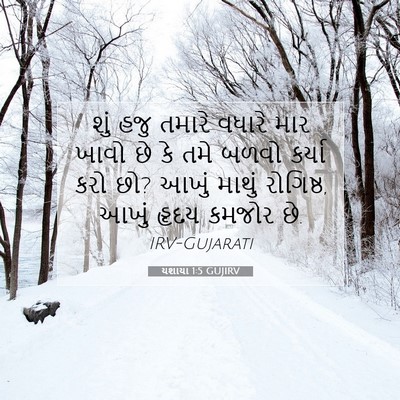 Picture 07 - યશાયા 1:5 GUJIRV - શું હજુ તમારે - Bible Verse Picture