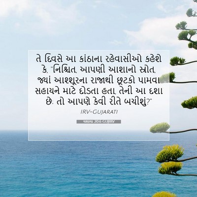 Picture 07 - યશાયા 20:6 GUJIRV - તે દિવસે આ કાંઠાના - Bible Verse Picture
