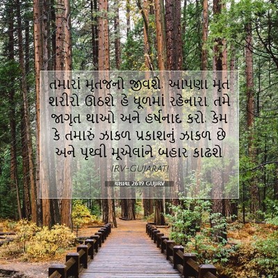 Picture 07 - યશાયા 26:19 GUJIRV - તમારાં મૃતજનો - Bible Verse Picture