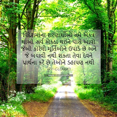 Picture 07 - યશાયા 45:20 GUJIRV - વિદેશમાંના - Bible Verse Picture