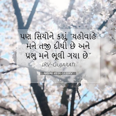 Picture 07 - યશાયા 49:14 GUJIRV - પણ સિયોને કહ્યું, - Bible Verse Picture