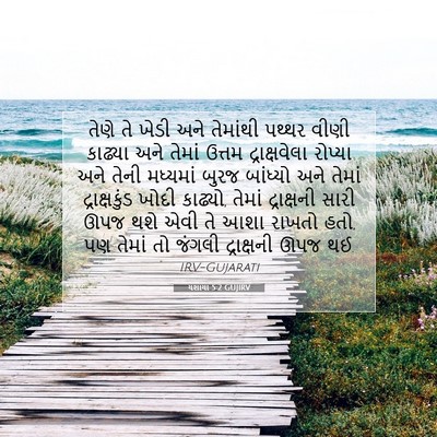Picture 07 - યશાયા 5:2 GUJIRV - તેણે તે ખેડી અને - Bible Verse Picture