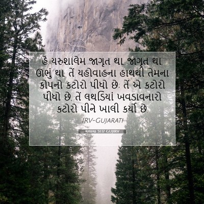 Picture 07 - યશાયા 51:17 GUJIRV - હે યરુશાલેમ જાગૃત - Bible Verse Picture