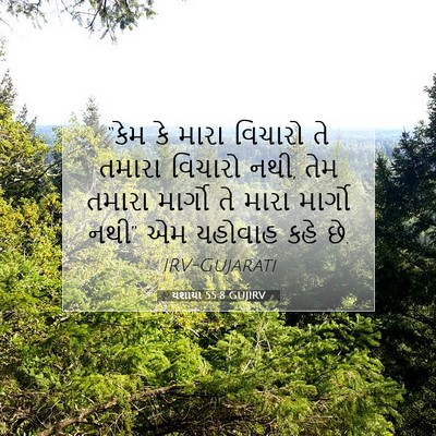 Picture 07 - યશાયા 55:8 GUJIRV - “કેમ કે મારા - Bible Verse Picture