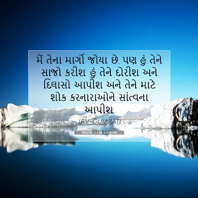 Picture 07 - યશાયા 57:18 GUJIRV - મેં તેના માર્ગો - Bible Verse Picture
