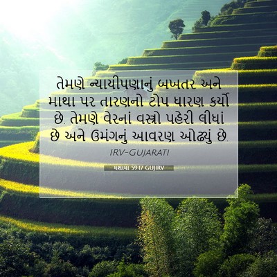 Picture 07 - યશાયા 59:17 GUJIRV - તેમણે - Bible Verse Picture