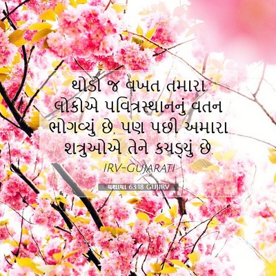 Picture 07 - યશાયા 63:18 GUJIRV - થોડો જ વખત તમારા - Bible Verse Picture