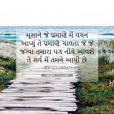 Picture 07 - યહોશુઆ 1:3 GUJIRV - મૂસાને જે પ્રમાણે - Bible Verse Picture