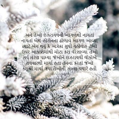 Picture 07 - યહોશુઆ 10:11 GUJIRV - અને તેઓ ઇઝરાયલની - Bible Verse Picture