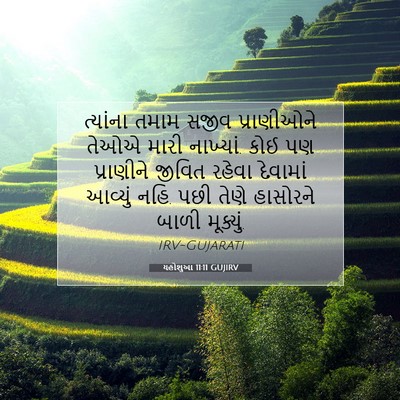 Picture 07 - યહોશુઆ 11:11 GUJIRV - ત્યાંના તમામ સજીવ - Bible Verse Picture