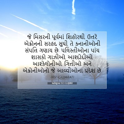 Picture 07 - યહોશુઆ 13:3 GUJIRV - જે મિસરની - Bible Verse Picture