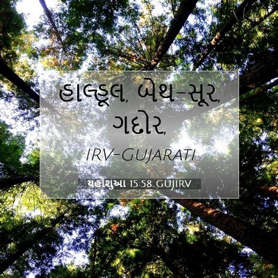 Picture 07 - યહોશુઆ 15:58 GUJIRV - હાલ્હૂલ, બેથ-સૂર, - Bible Verse Picture