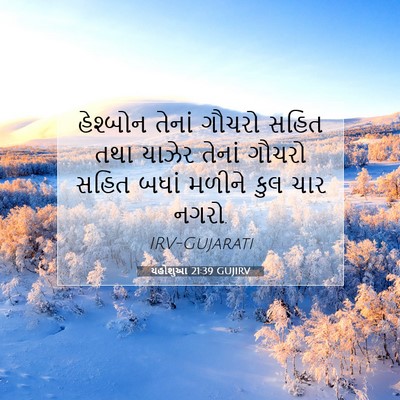 Picture 07 - યહોશુઆ 21:39 GUJIRV - હેશ્બોન તેનાં - Bible Verse Picture