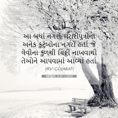 Picture 07 - યહોશુઆ 21:40 GUJIRV - આ બધાં નગરો, - Bible Verse Picture