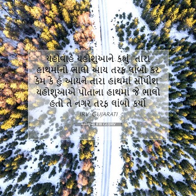 Picture 07 - યહોશુઆ 8:18 GUJIRV - યહોવાહે યહોશુઆને - Bible Verse Picture