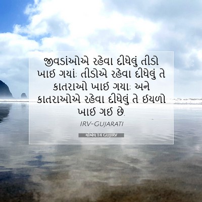 Picture 07 - યોએલ 1:4 GUJIRV - જીવડાંઓએ રહેવા - Bible Verse Picture