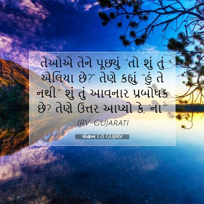 Picture 07 - યોહાન 1:21 GUJIRV - તેઓએ તેને પૂછ્યું, - Bible Verse Picture