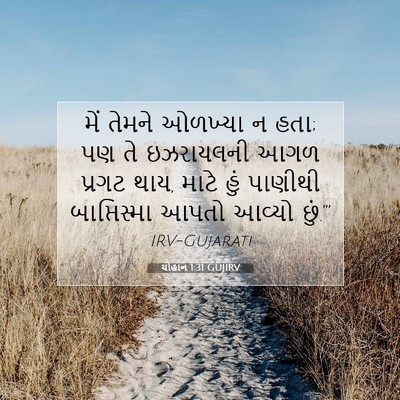 Picture 07 - યોહાન 1:31 GUJIRV - મેં તેમને ઓળખ્યા ન - Bible Verse Picture