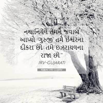 Picture 07 - યોહાન 1:49 GUJIRV - નથાનિયેલે તેમને - Bible Verse Picture