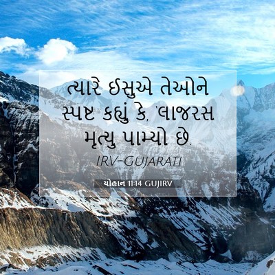 Picture 07 - યોહાન 11:14 GUJIRV - ત્યારે ઈસુએ તેઓને - Bible Verse Picture